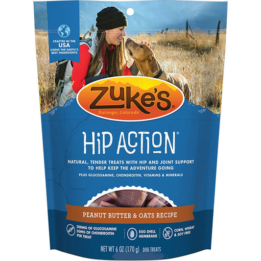 Zukes Dog Hip Action Peanut Butter 6oz,