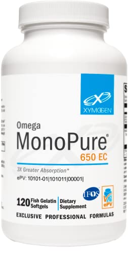 Xymogen Omega MonoPure 650 EC Fish Oil 120 Softgels