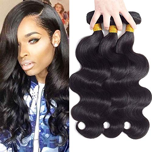 12A Brazilian Virgin Hair Body Wave 3 Bundles 10" 12" 14" 300g Brazilian Remy Virgin Body Wave Human Hair Bundles 100% Unprocessed Virgin Brazilian Remy Hair Bundles Natural Color