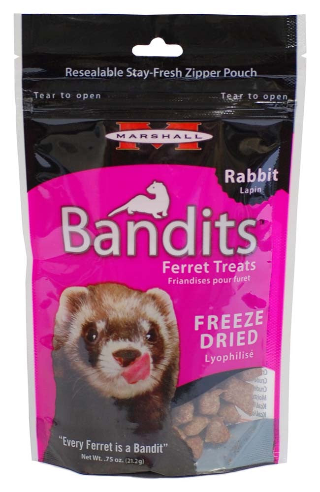 Marshall Pet Products Bandits Freeze-Dried Ferret Treat Rabbit 0,75 oz